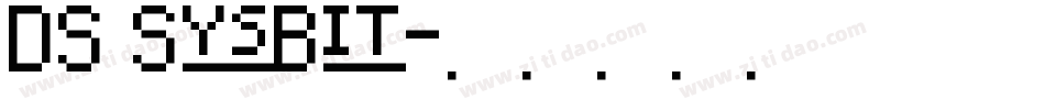 DS SysBit字体转换